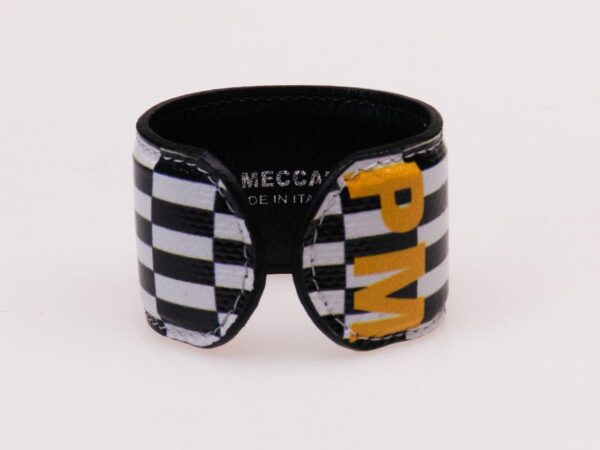 WOMAN BRACELET BLACK AND WHITE GEOMETRIC FANTASY. - Limited Edition Paul Meccanico