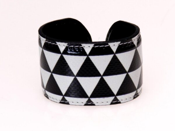 WOMAN BRACELET BLACK AND WHITE GEOMETRIC FANTASY. - Limited Edition Paul Meccanico