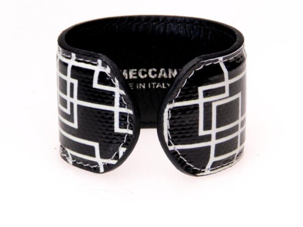 WOMAN BRACELET BLACK AND WHITE GEOMETRIC FANTASY. - Paul Meccanico