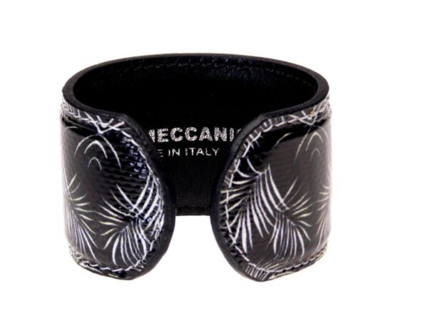 WOMAN BRACELET BLACK AND WHITE WITH PALM FANTASY. - Paul Meccanico