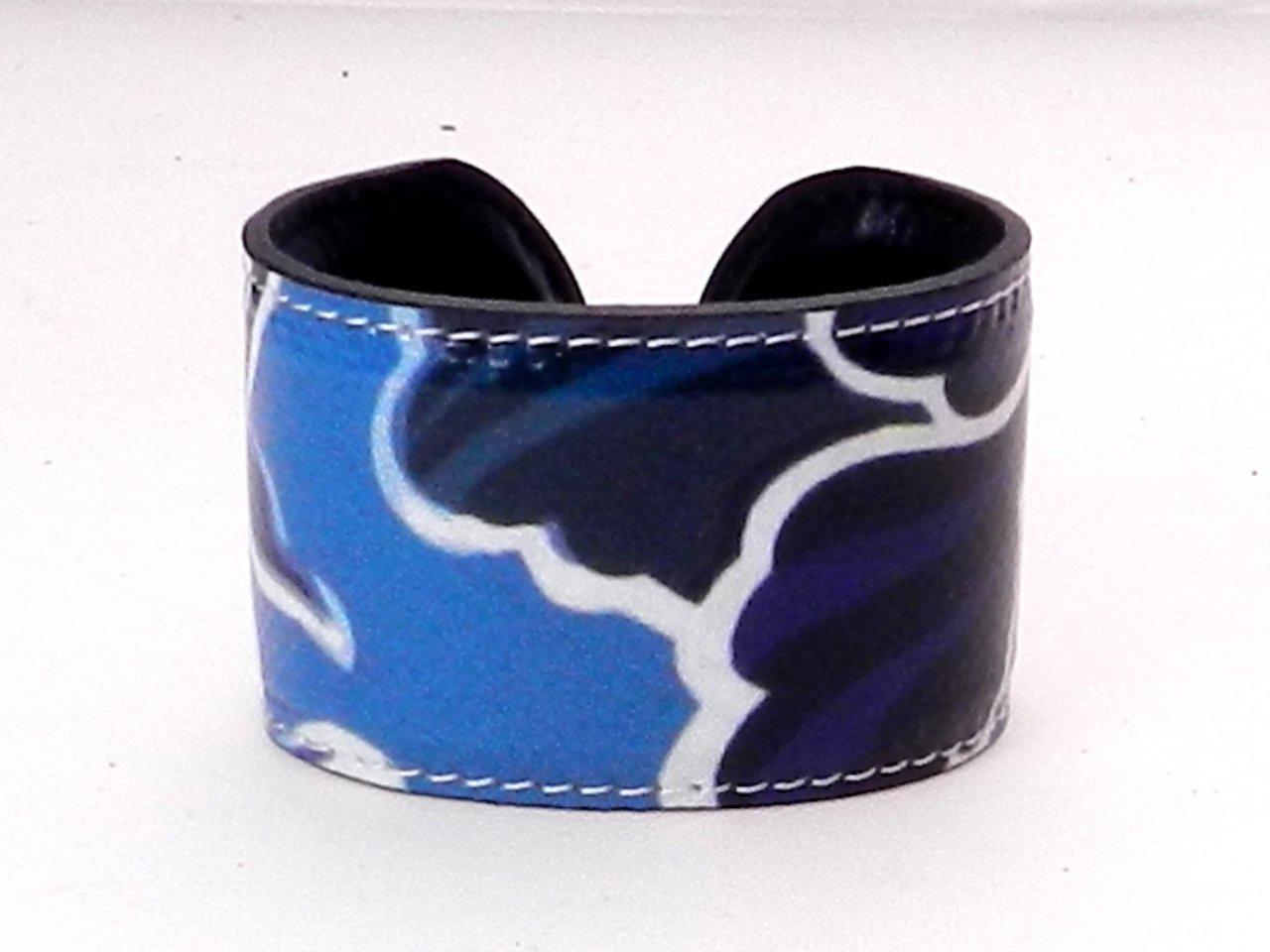 WOMAN BRACELET BLUE COLOUR FLORAL FANTASY. - Limited Edition Paul Meccanico