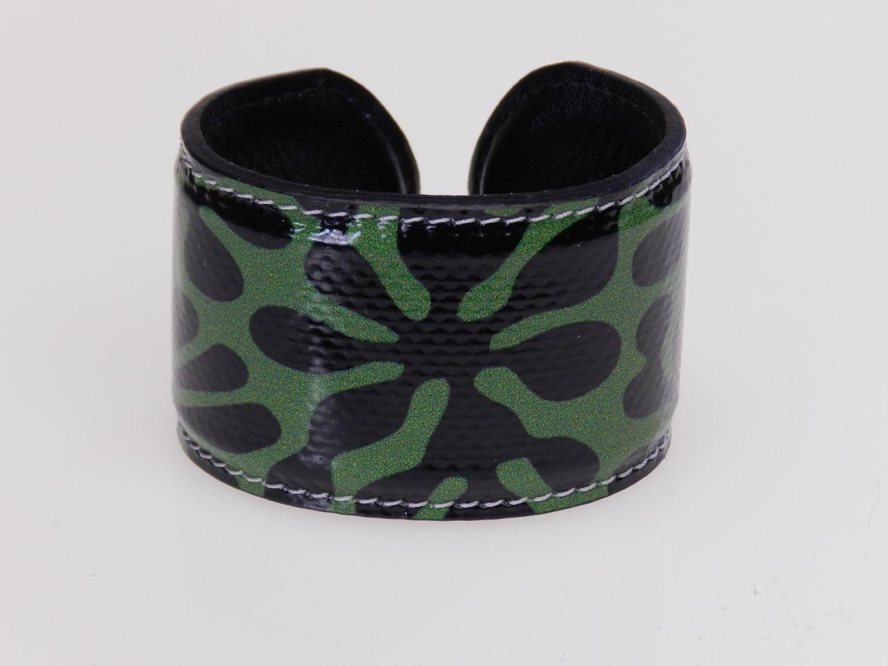 WOMAN BRACELET DARK GREEN AND BLACK COLOURS ABSTRACT FANTASY. - Paul Meccanico
