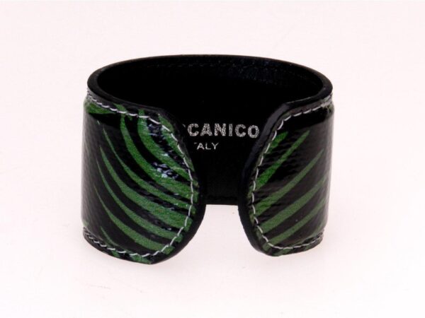 WOMAN BRACELET DARK GREEN COLOUR WITH LEAF FANTASY. - Limited Edition Paul Meccanico