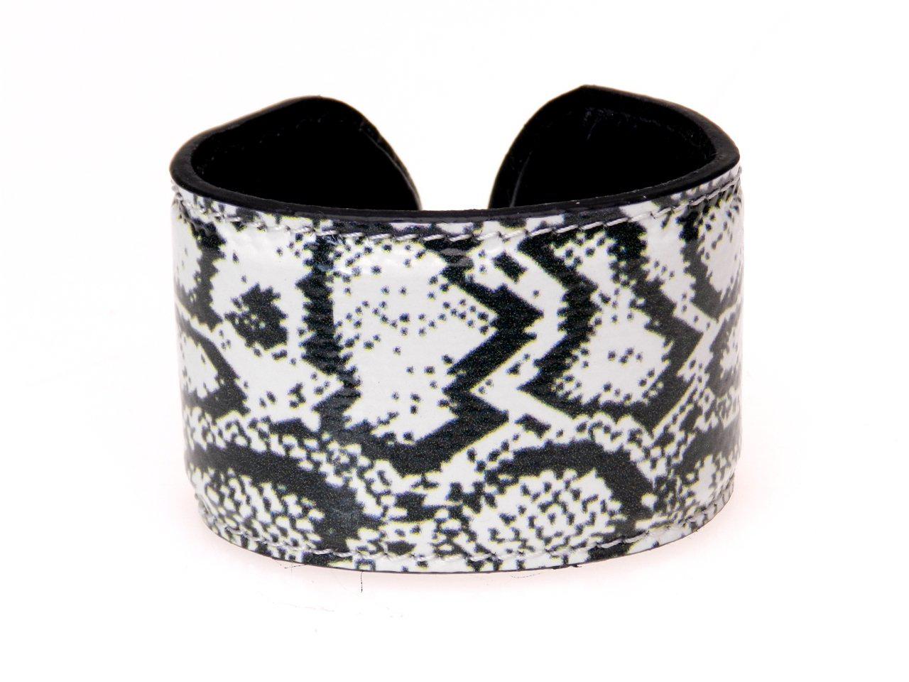 WOMAN BRACELET GREY AND WHITE COLOURS ANIMALIER FANTASY. - Paul Meccanico