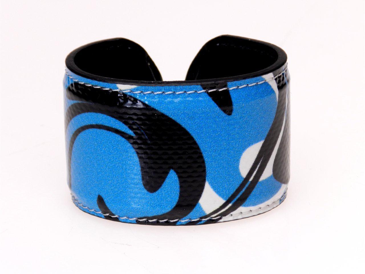 WOMAN BRACELET LIGHT BLUE COLOUR WITH ABSTRACT FANTASY. - Paul Meccanico