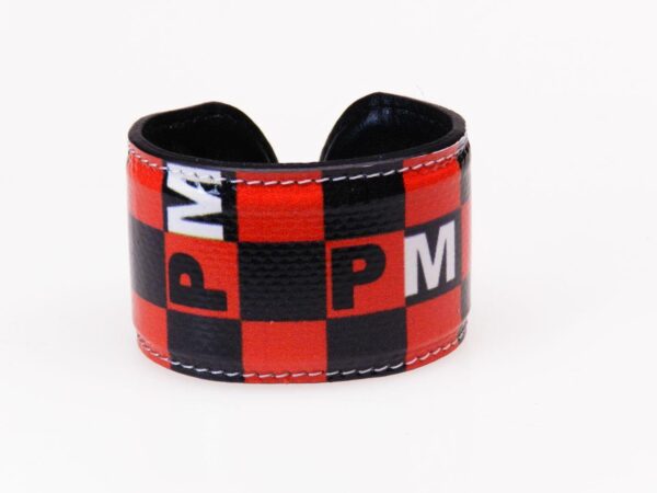 WOMAN BRACELET RED AND BLACK COLOURS CHESS PATTERN. - Paul Meccanico