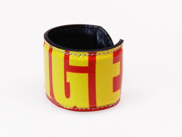 WOMAN BRACELET RED AND YELLOW COLOUR "DANGER". - Limited Edition Paul Meccanico