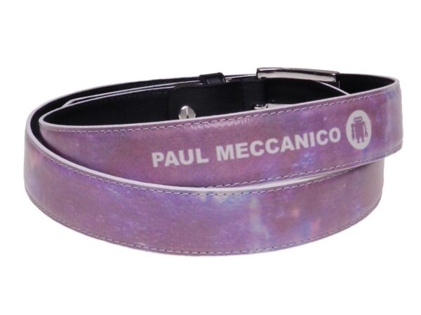 WOMAN' S BELT PINK COLOUR MADE OF LORRY TARPAULIN. - Paul Meccanico