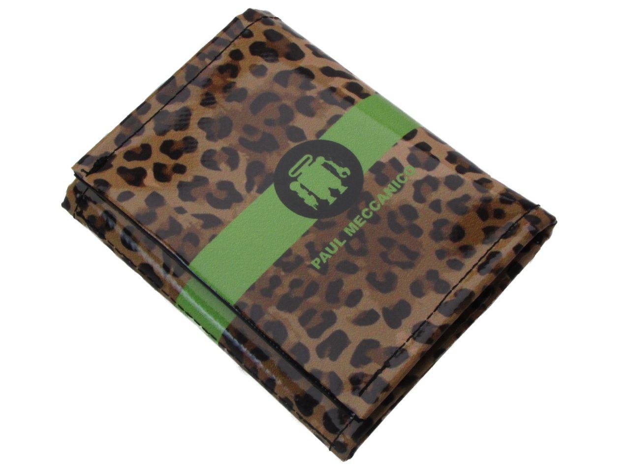 WOMAN WALLET BROWN AND BEIGE COLOURS ANIMALIER FANTASY. MODEL TREK MADE OF LORRY TARPAULIN. - Paul Meccanico