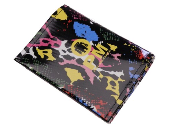 WOMAN WALLET MULTICOLOR ANIMALIER FANTASY. MODEL TREK MADE OF LORRY TARPAULIN. - Paul Meccanico