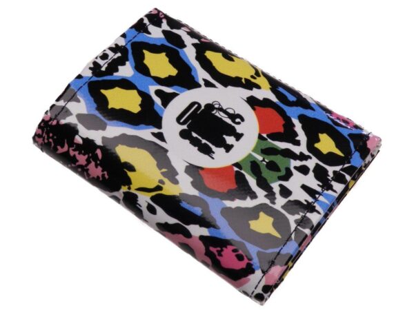 WOMAN WALLET MULTICOLOR ANIMALIER FANTASY. MODEL TREK MADE OF LORRY TARPAULIN. - Paul Meccanico