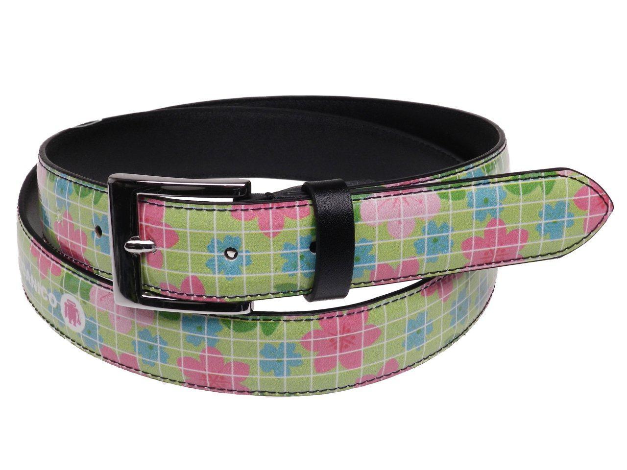 WOMAN'S APPLE GREEN BELT PAUL MECCANICO FLOREAL FANTASY MADE OF LORRY TARPAULIN - Paul Meccanico
