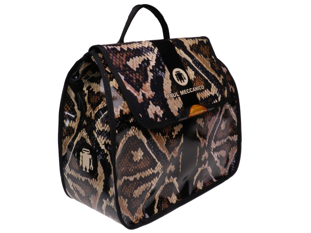 WOMAN'S BACKPACK ANIMALIER FANTASY. PULP MODEL MADE OF LORRY TARPAULIN. - Limited Edition Paul Meccanico