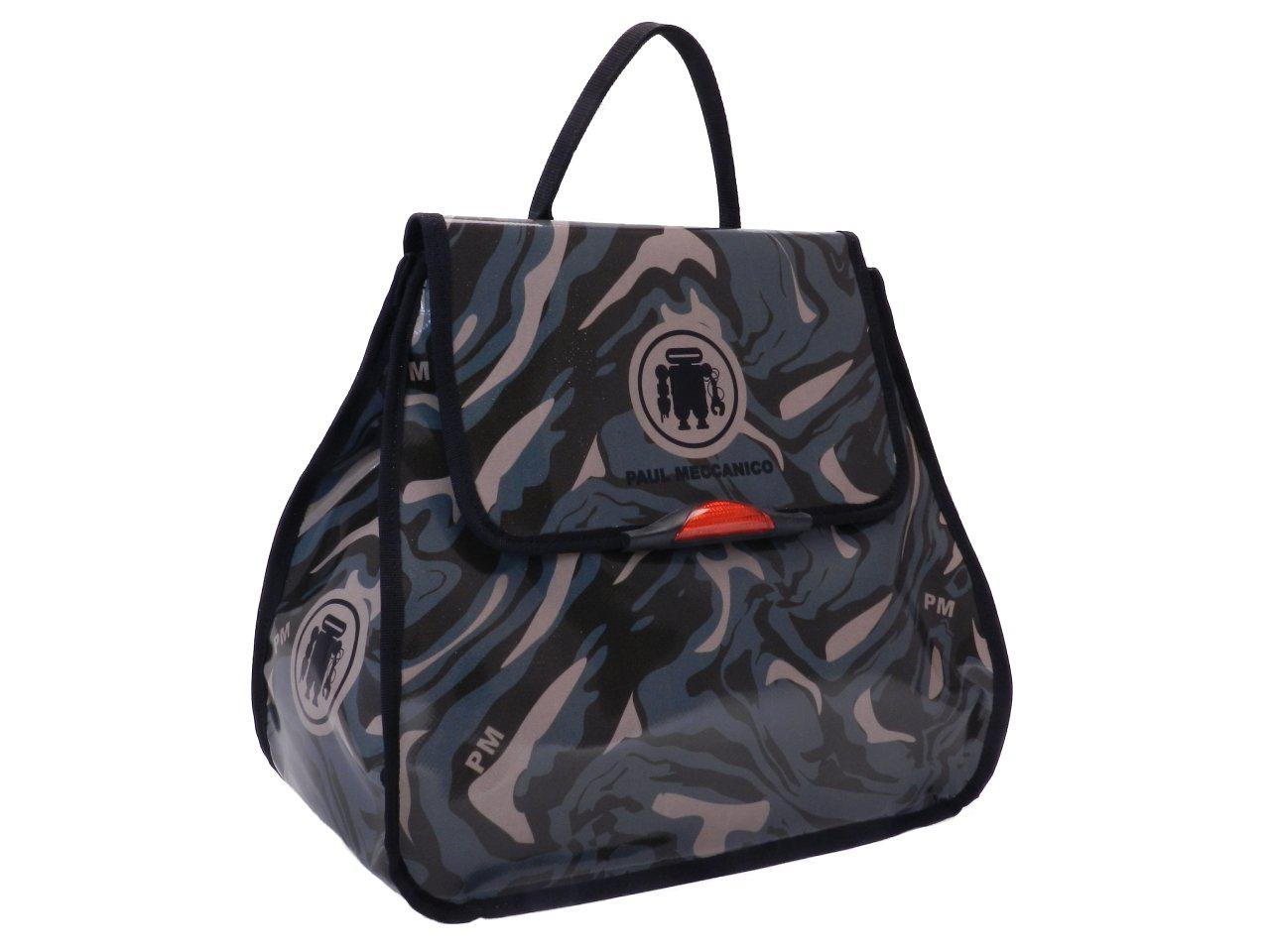 WOMAN'S BACKPACK CAMOUFLAGE FANTASY. PULP MODEL MADE OF LORRY TARPAULIN. - Limited Edition Paul Meccanico