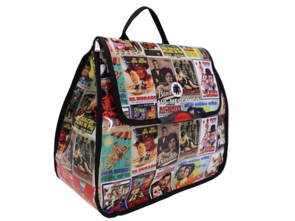 WOMEN'S "BACK BAG" CINESTORY. MODEL PULP MADE OF LORRY TARPAULIN. - Limited Edition Paul Meccanico