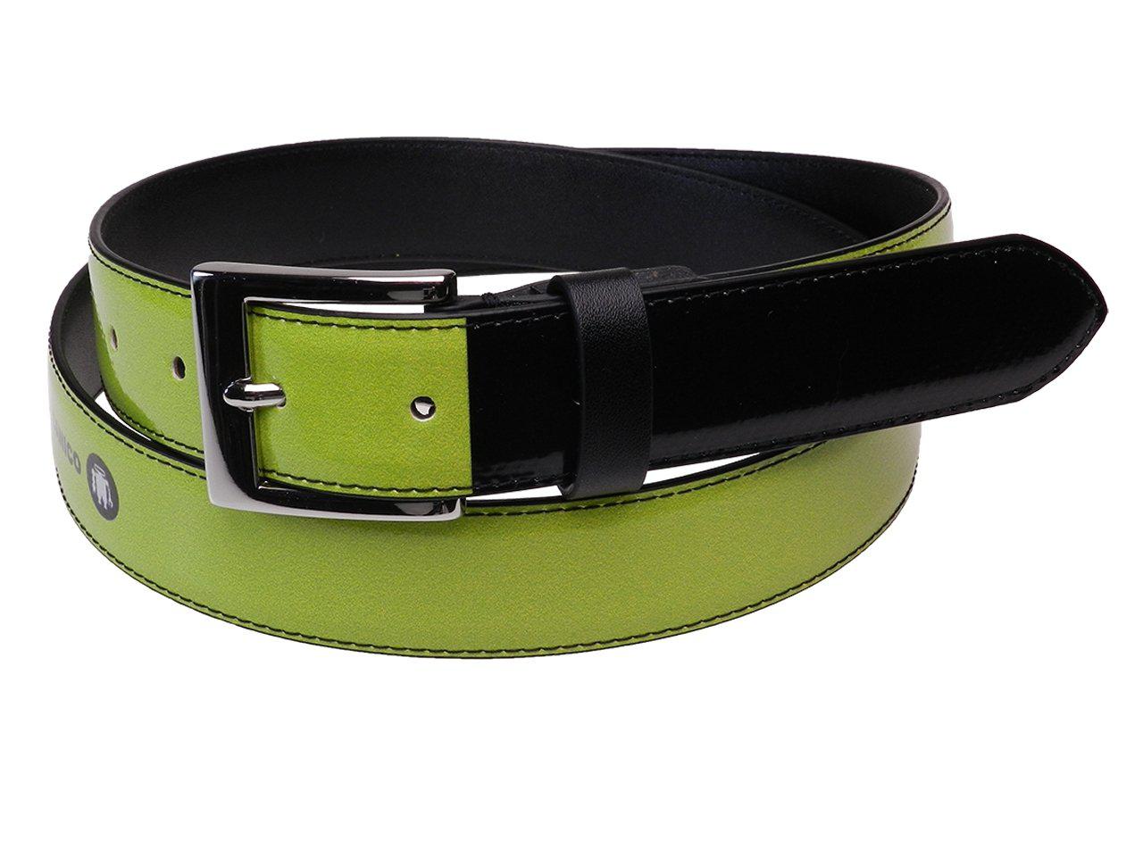 WOMAN'S BELT BLACK AND FLUORESCENT GREEN COLOURS MADE OF LORRY TARPAULIN - Unique Pieces Paul Meccanico