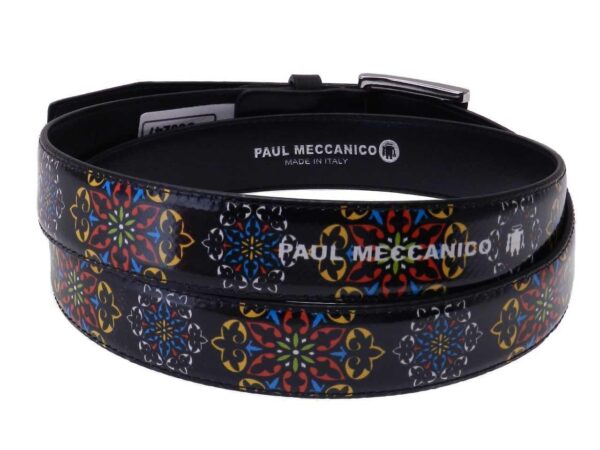 WOMAN'S BELT BLACK COLOUR MANDALA FANTASY. - Paul Meccanico