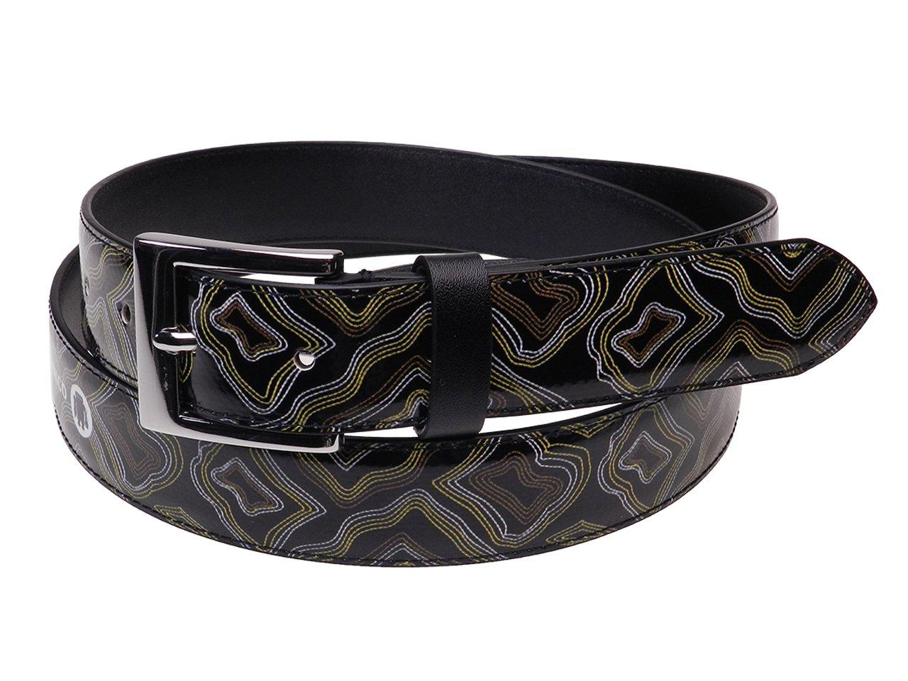 WOMAN'S BELT BLACK COLOUR STITCHING EFFECT MADE OF LORRY TARPAULIN - Paul Meccanico