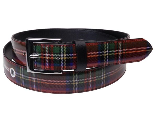 WOMAN'S BELT DARK RED COLOUR SCOTTISH STYLE MADE OF LORRY TARPAULIN - Paul Meccanico