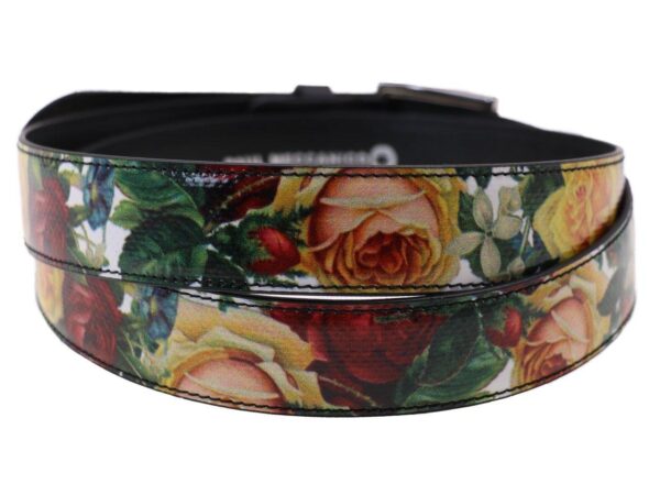WOMAN'S BELT FLORAL FANTASY MADE OF LORRY TARPAULIN - Unique Pieces Paul Meccanico