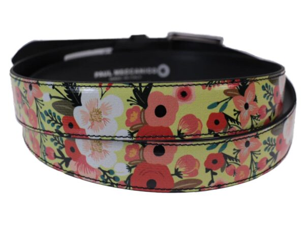 WOMAN'S BELT FLORAL FANTASY MADE OF LORRY TARPAULIN. - Unique Pieces Paul Meccanico