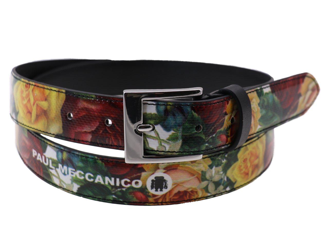 WOMAN'S BELT FLORAL FANTASY MADE OF LORRY TARPAULIN - Unique Pieces Paul Meccanico
