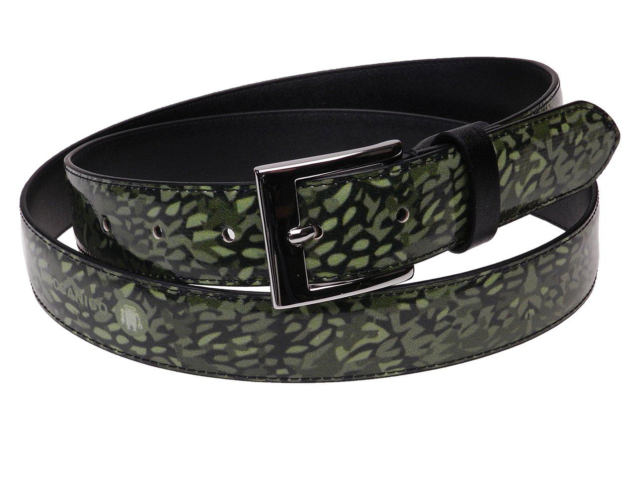 WOMAN'S BELT GREEN COLOUR CAMOUFLAGE FANTASY MADE OF LORRY TARPAULIN - Unique Pieces Paul Meccanico