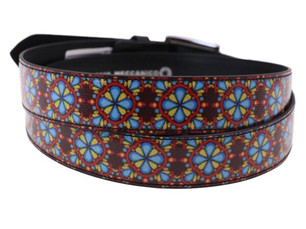 WOMAN'S BELT MAJOLICA FANTASY MADE OF LORRY TARPAULIN - Unique Pieces Paul Meccanico
