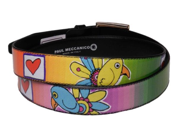WOMAN'S BELT MULTICOLOR MEXICAN STYLE MADE OF LORRY TARPAULIN. - Paul Meccanico