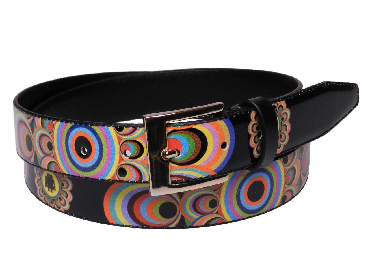 WOMAN'S BELT MULTICOLOR OPTICAL FANTASY MADE OF LORRY TARPAULIN. - Paul Meccanico