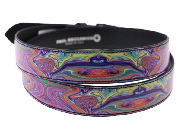WOMAN'S BELT MULTICOLOR TIE DYE FANTASY MADE OF LORRY TARPAULIN - Unique Pieces Paul Meccanico