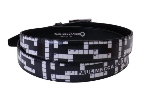 WOMAN'S BELT PAUL MECCANICO OPTICAL FANTASY BLACK AND WHITE - Paul Meccanico