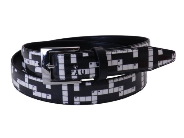 WOMAN'S BELT PAUL MECCANICO OPTICAL FANTASY BLACK AND WHITE - Paul Meccanico