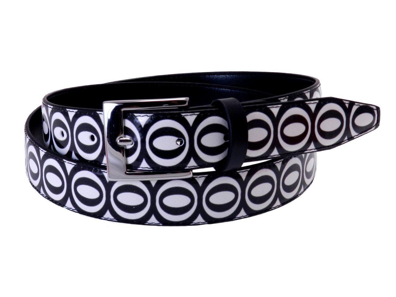 WOMAN'S BELT PAUL MECCANICO OPTICAL FANTASY BLACK AND WHITE - Paul Meccanico