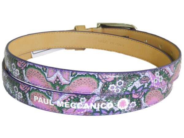 WOMAN'S BELT PAUL MECCANICO. PINK SHADES FLORAL FANTASY. - Paul Meccanico