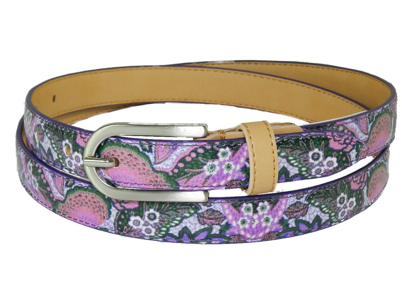 WOMAN'S BELT PAUL MECCANICO. PINK SHADES FLORAL FANTASY. - Paul Meccanico