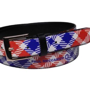 WOMAN'S BELT RED, WHITE AND BLUE COLOURS MADRAS FANTASY. - Unique Pieces Paul Meccanico