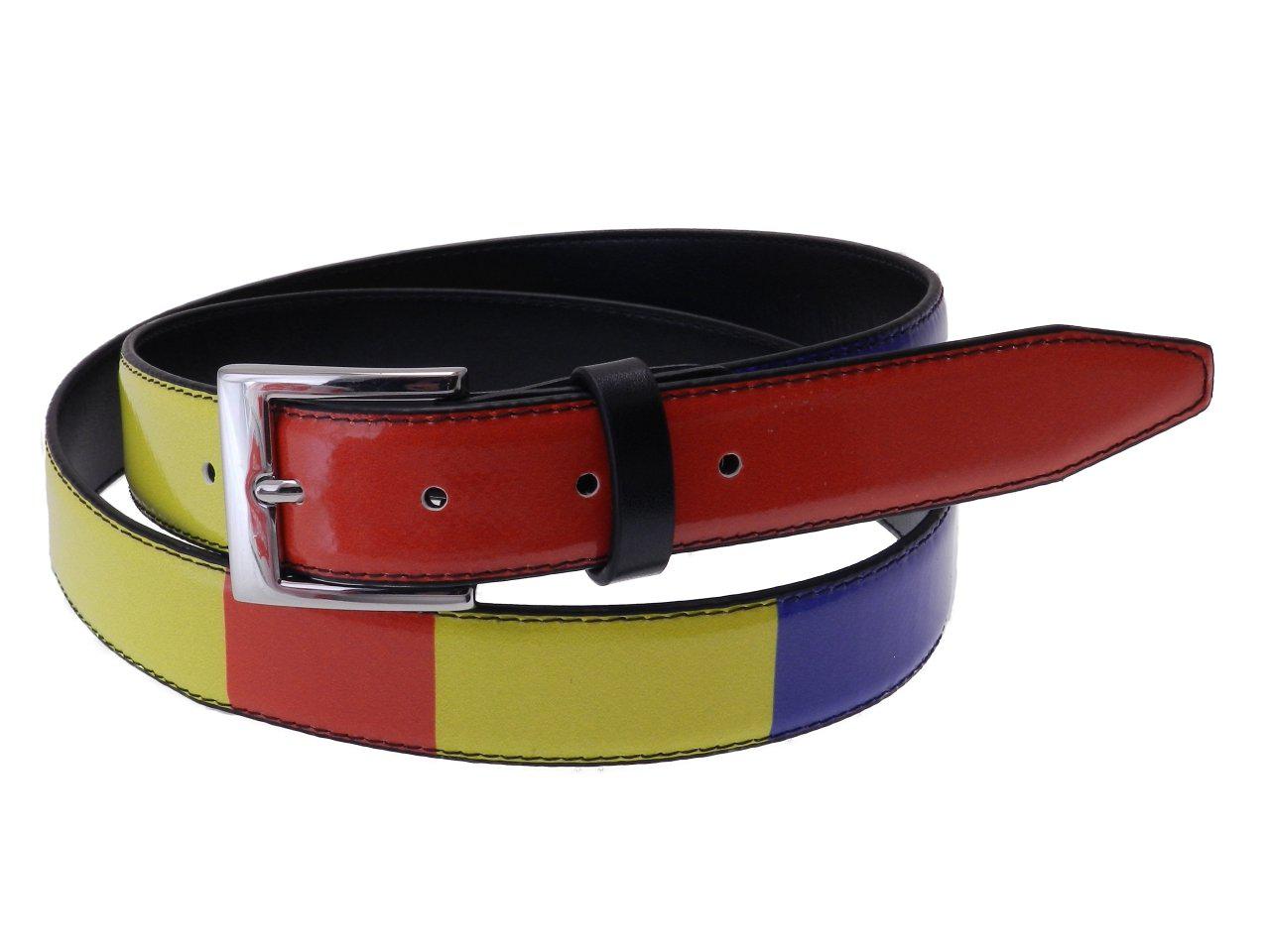WOMAN'S BELT YELLOW, RED AND BLUE COLOURS MADE OF LORRY TARPAULIN. - Paul Meccanico