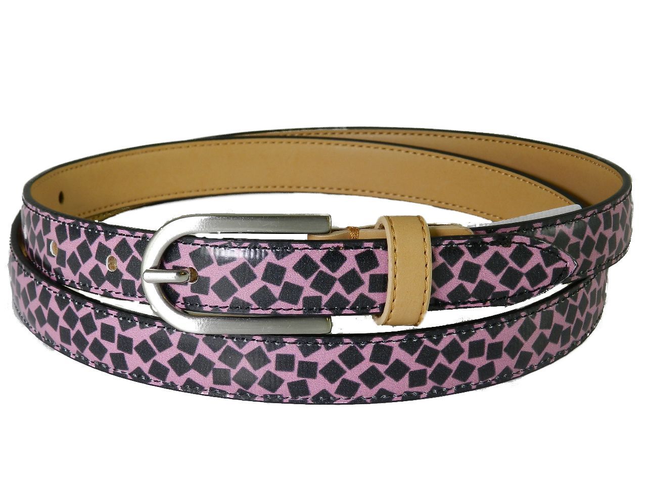 WOMAN'S BELTPAUL MECCANICO. PINK AND BLACK COLOURS WITH TARNISHED FANTASY. - Paul Meccanico