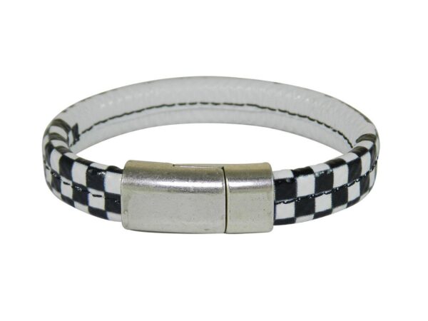 WOMAN'S BRACELET I AM DOPING FREE BY PAUL MECCANICO WHITE COLOUR WITH CHESS FANTASY - Limited Edition Paul Meccanico