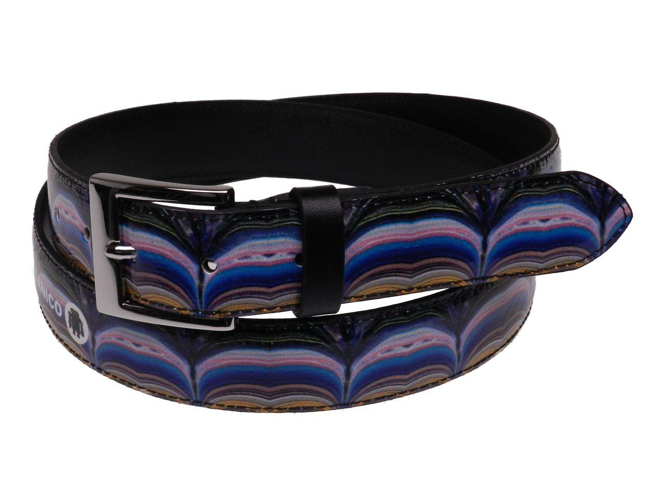 WOMAN'S MULTICOLOUR BELT ABSTRACT FANTASY PAUL MECCANICO MADE OF LORRY TARPAULIN - Unique Pieces Paul Meccanico