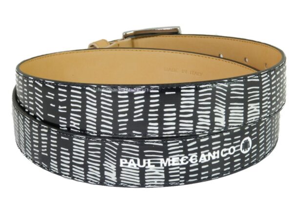 WOMAN'S OR MAN'S BELT PAUL MECCANICO. BLACK & WHITE FANTASY. - Paul Meccanico