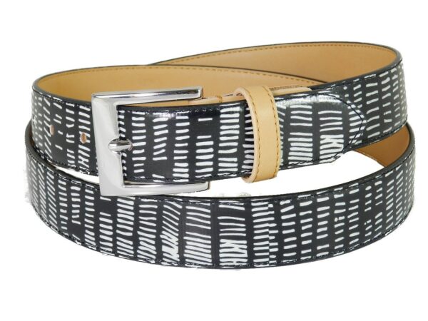 WOMAN'S OR MAN'S BELT PAUL MECCANICO. BLACK & WHITE FANTASY. - Paul Meccanico