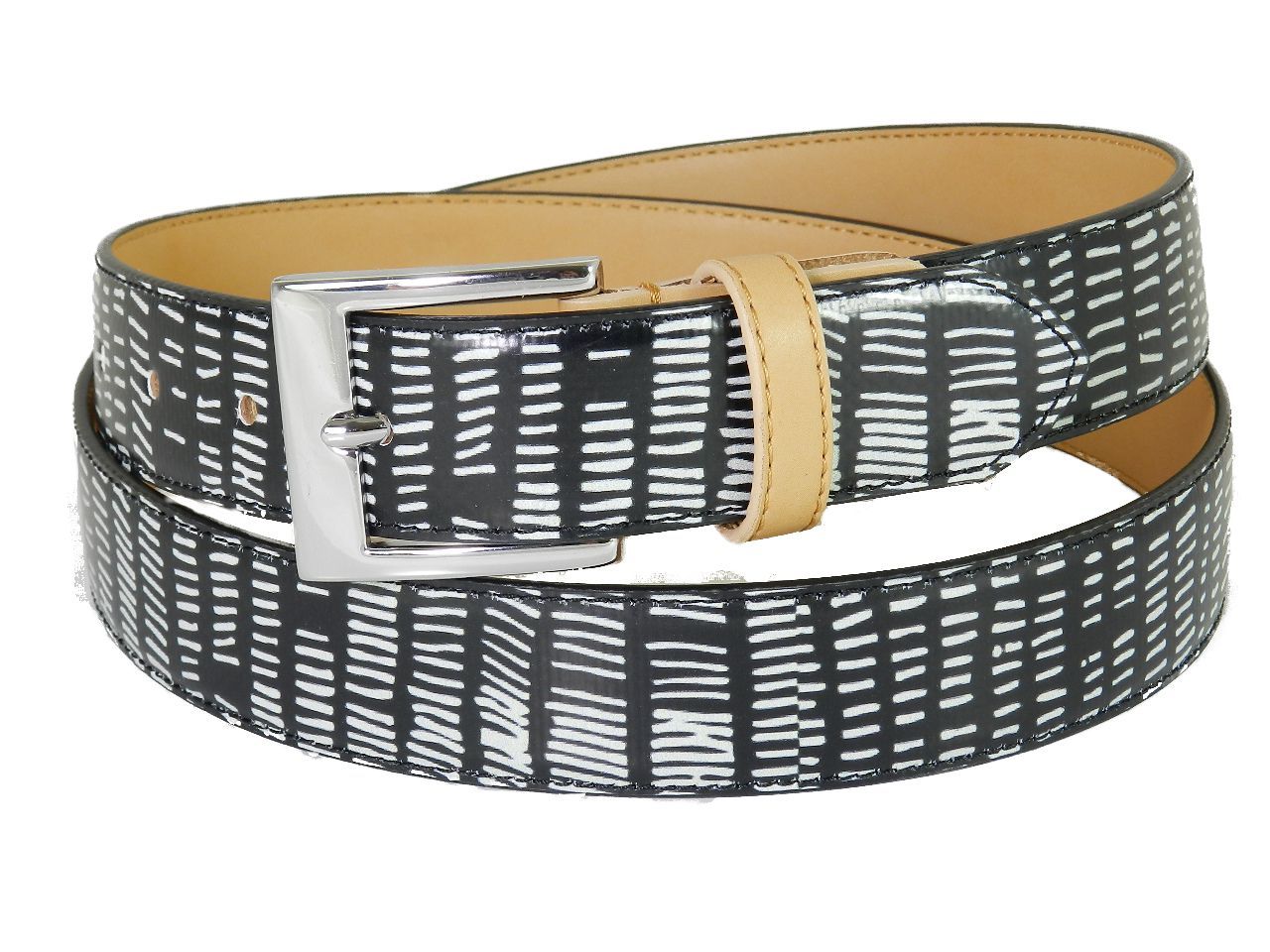 WOMAN'S OR MAN'S BELT PAUL MECCANICO. BLACK & WHITE FANTASY. - Paul Meccanico