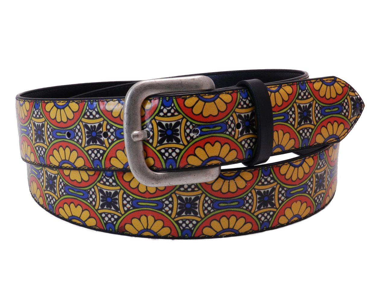 WOMAN'S OR MAN'S BELT PAUL MECCANICO FLOWER FANTASY - Paul Meccanico