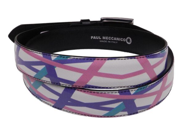 WOMAN'S WHITE BELT PAUL MECCANICO MADE OF LORRY TARPAULIN - Paul Meccanico