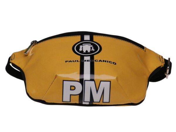 YELLOW HIP BAG MADE OF LORRY TARPAULIN FLEX MODEL. - Limited Edition Paul Meccanico